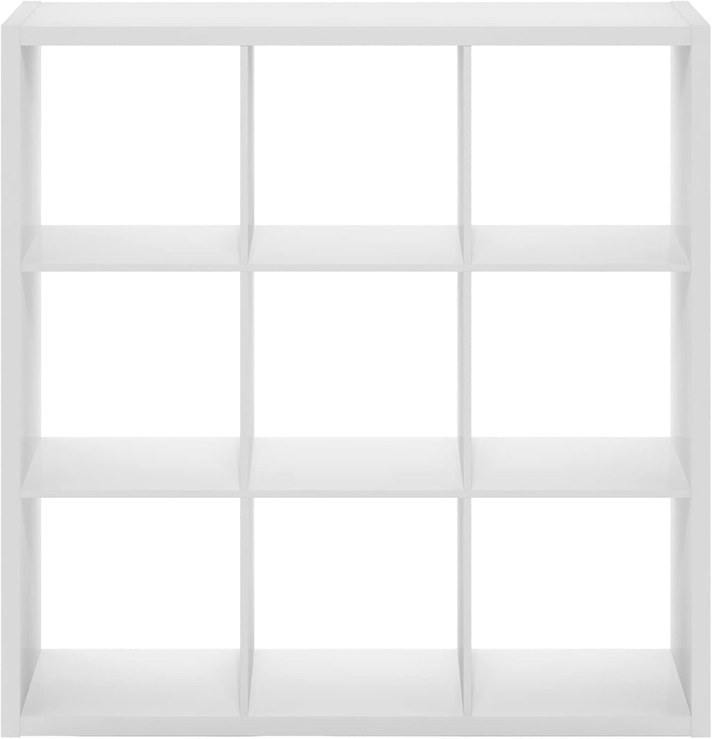 9 Cube Bookcase, Modern Cube Storage Shelf, Reversible Open Back Bookshelf for Living Room & Home Office