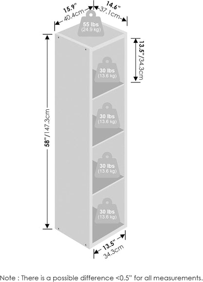 Cube Closet Organizer, Open Storage Shelf, Modular Engineered Wood Storage Rack for Bedroom & Closet
